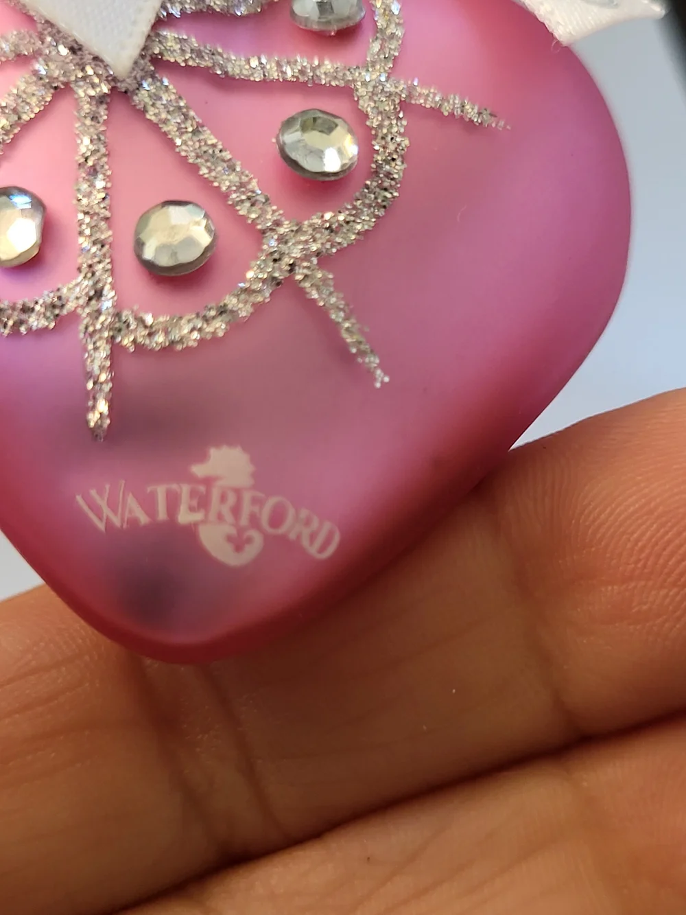 Waterford Pink Snowflake Heart Holiday Heirlooms Ornament